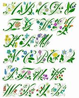 Image result for Flowery Cursive Alphabet