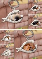 Image result for Black Lab Sleeping Angel Necklace