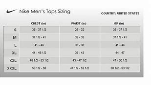 Image result for Nike Clothing Size Chart