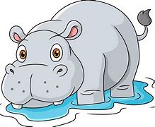 Image result for Cartoon Hippo in Water