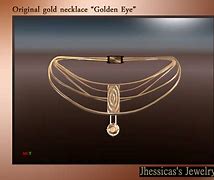 Image result for Gold Cube Eye Necklace