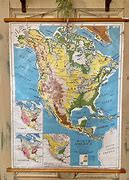 Image result for Antique North America School Map