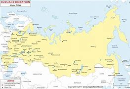 Image result for Map of Russian Cities