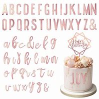 Image result for Letter Cake Toppers