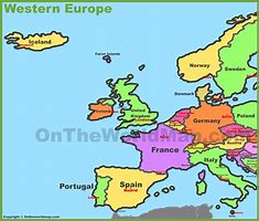 Image result for Western Europe Countries Map