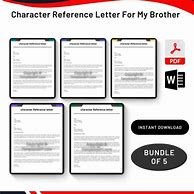 Image result for Sample Character Letter for My Brother