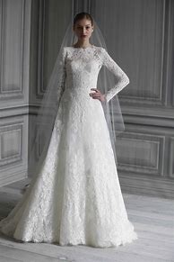 Image result for Lace Sleeve Wedding Dress