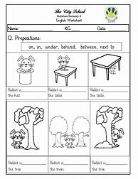 Image result for Preposition of Place Worksheet