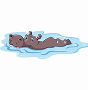 Image result for Cartoon Hippo Out of Water