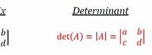 Image result for Determinant of a Matrix