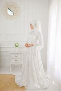 Image result for Muslimah White Wedding Dress