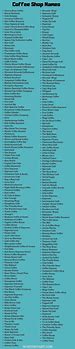 Image result for Cafe Names List