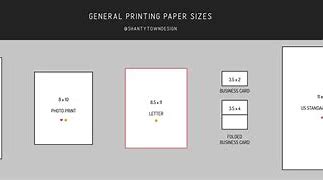 Image result for Standard American Paper Sizes