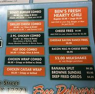 Image result for Ben's Fresh Menu