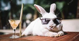 Image result for Summer Vacation Concept Cool Rabbit