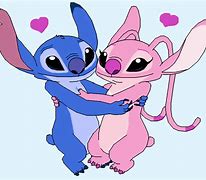 Image result for Stitch and Angel Hugging Drawing