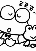 Image result for Keroppi Black and White with Bubble Letters