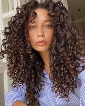 Image result for Curly Hair Curtain Bangs Before After