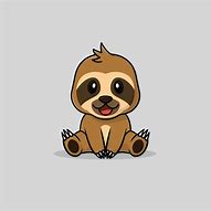 Image result for Cute Cartoon Baby Sloth