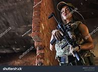 Image result for Female Soldier Gun