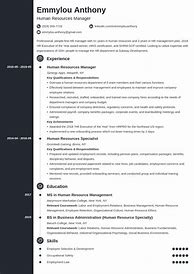 Image result for HR Manager CV Examples