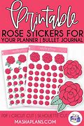 Image result for Free Printable Rose Stickers