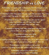 Image result for Love vs Friendship