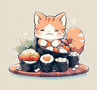 Image result for Cute Sushi Cat