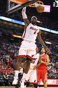 Image result for LeBron James Dunking Heat