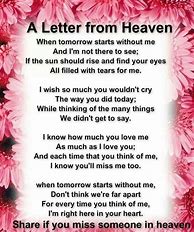 Image result for We Miss You Poems Death