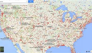 Image result for Major US Airports Map