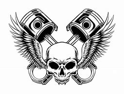 Image result for Biker Skull Art