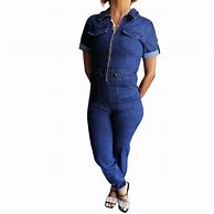 Image result for Short Jean Jumpsuit