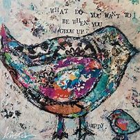 Image result for Mixed Media Pigeon Colourful