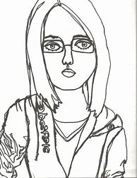 Image result for Self Portrait Contour Line Drawing