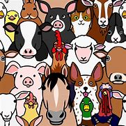 Image result for Cartoon Farm Animal Fabric