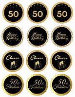 Image result for 50th Birthday Fondant Cupcake Topper