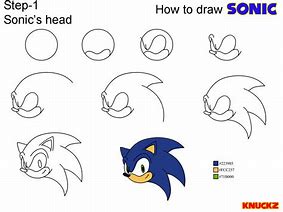 Image result for How to Draw Sonic in Steps