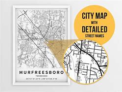 Image result for Printable Map of Murfreesboro TN