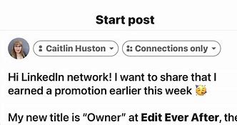 Image result for LinkedIn. Promotion Post Examples