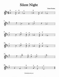 Image result for Silent Nicght Sheet for Violin