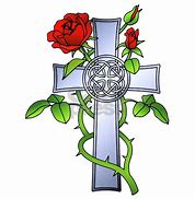 Image result for Celtic Cross with Rose Tattoo