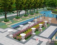 Image result for Landscape SketchUp Drawing Model