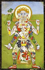 Image result for Krishna in His Cosmic Form