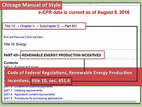 Image result for How to Cite Federal Regulations