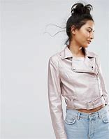 Image result for Metallic Faux Leather Jacket