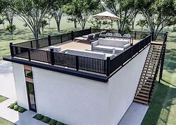 Image result for Deck On Top 2 Car Garage