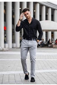 Image result for Grey Hoodie Black Pants