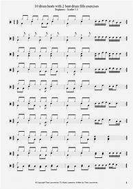 Image result for Drum Fills Sheet Music