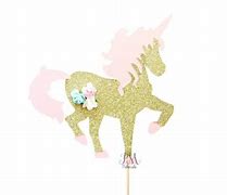 Image result for Glitter Unicorn Cake Topper